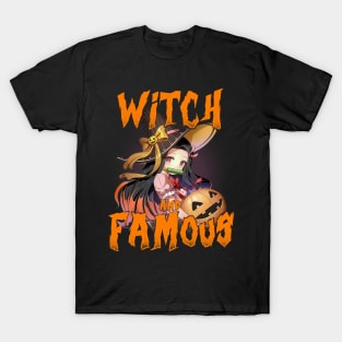 Funny Halloween Puns Anime Witch and Famous T-Shirt